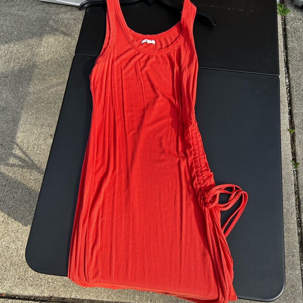 Maurices Vibrant Red Ribbed Tee